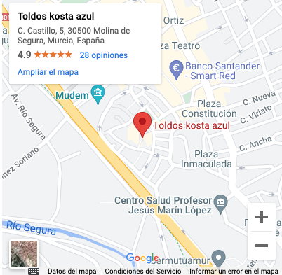 Mapa - Toldos Kosta Azul